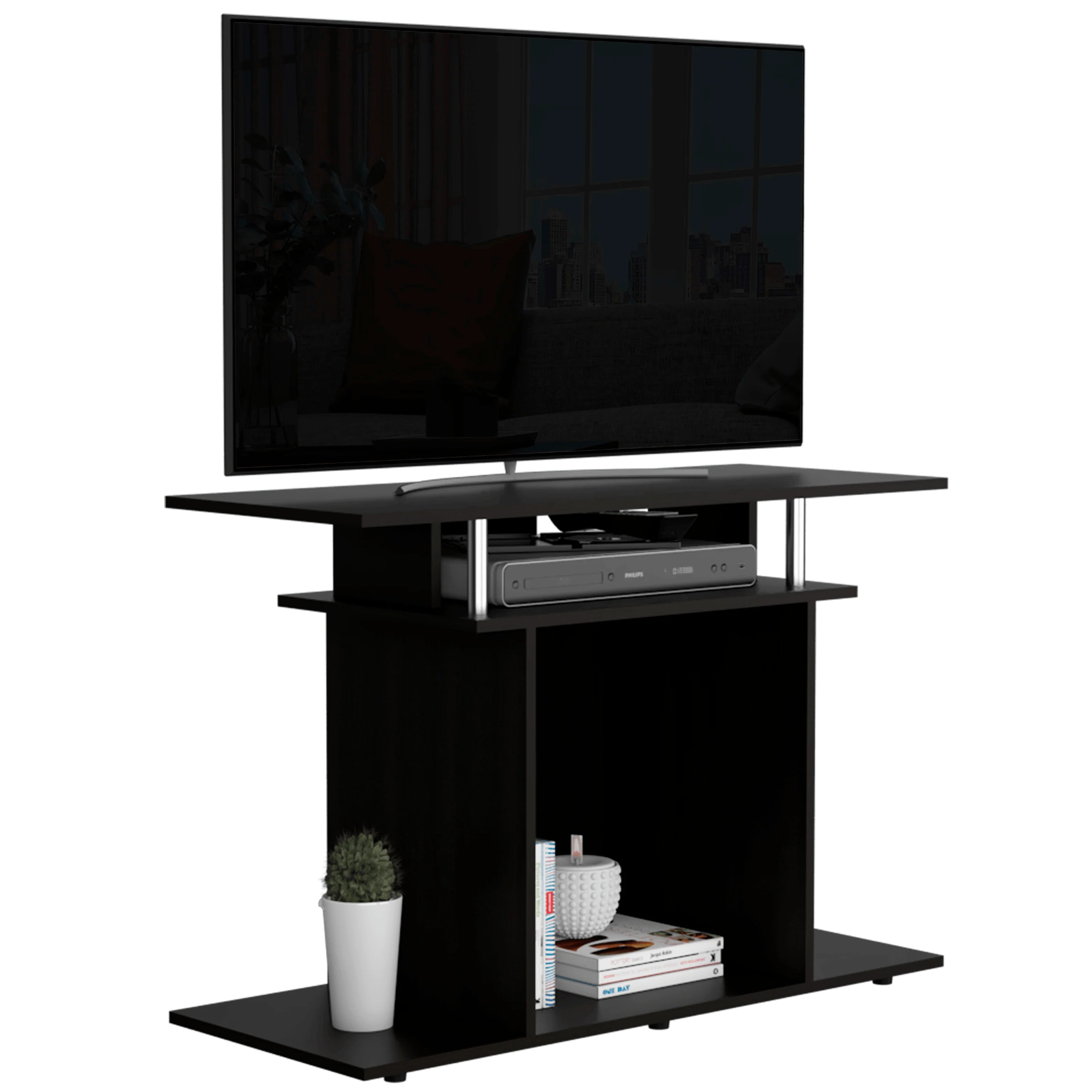 Mesa Para Tv Lisboa, Wengue, con Espacio Para Televisor de Hasta 40 Pulgadas X2 - Image 2