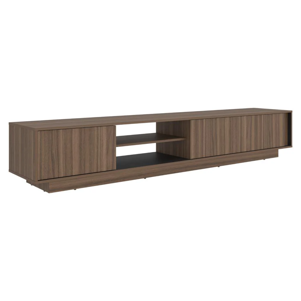Mesa Para Tv Maldivas, Avellana y Wengue, Para Televisor de Hasta 100 Pulgadas con tres puertas - Image 6