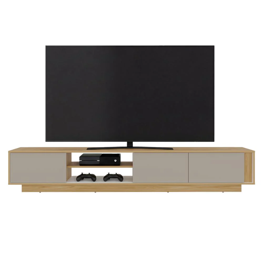 Mesa Para Tv Maldivas, Fresno Europeo y Capri, Para Televisor de Hasta 85 Pulgadas con tres puertas - Image 2