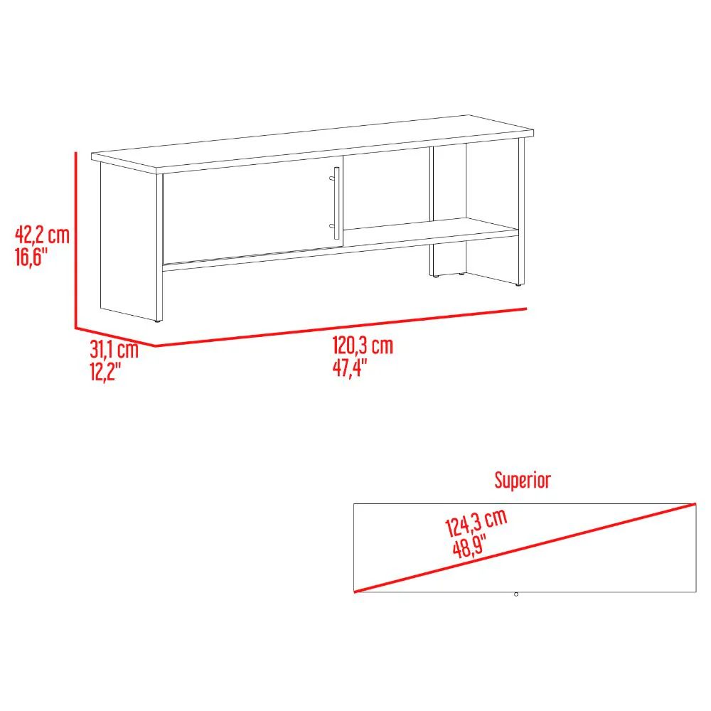 Mesa Para Tv Navi, Milan y Blanco Duqueza, Para Televisor Hasta 55 Pulgadas con puerta - Image 9