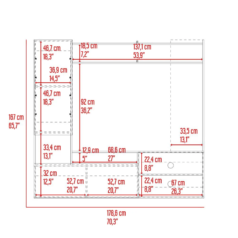 Mesa Para Tv Nocli, Capri y Nogal Europeo, Para Televisor Hasta 60 Pulgadas - Image 9