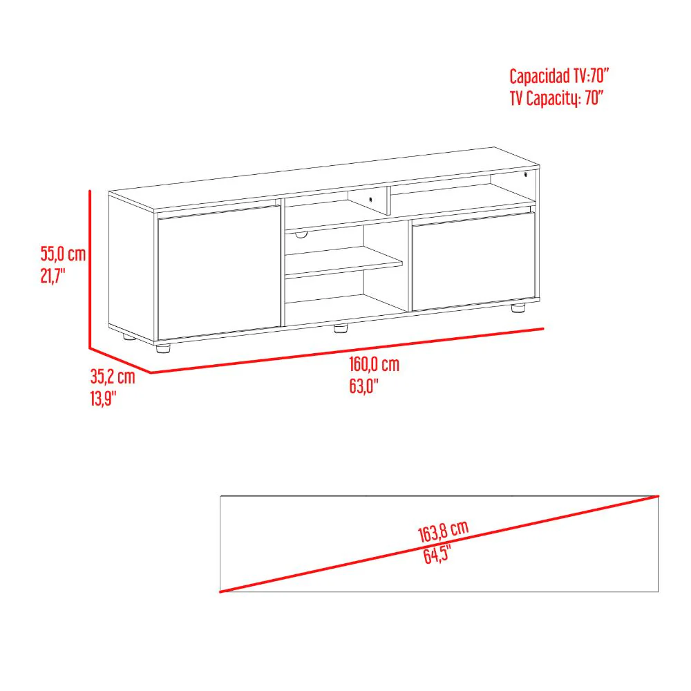 Mesa Para Tv Pino, Fresno Europeo, Para Televisor Hasta 65 Pulgadas - Image 17
