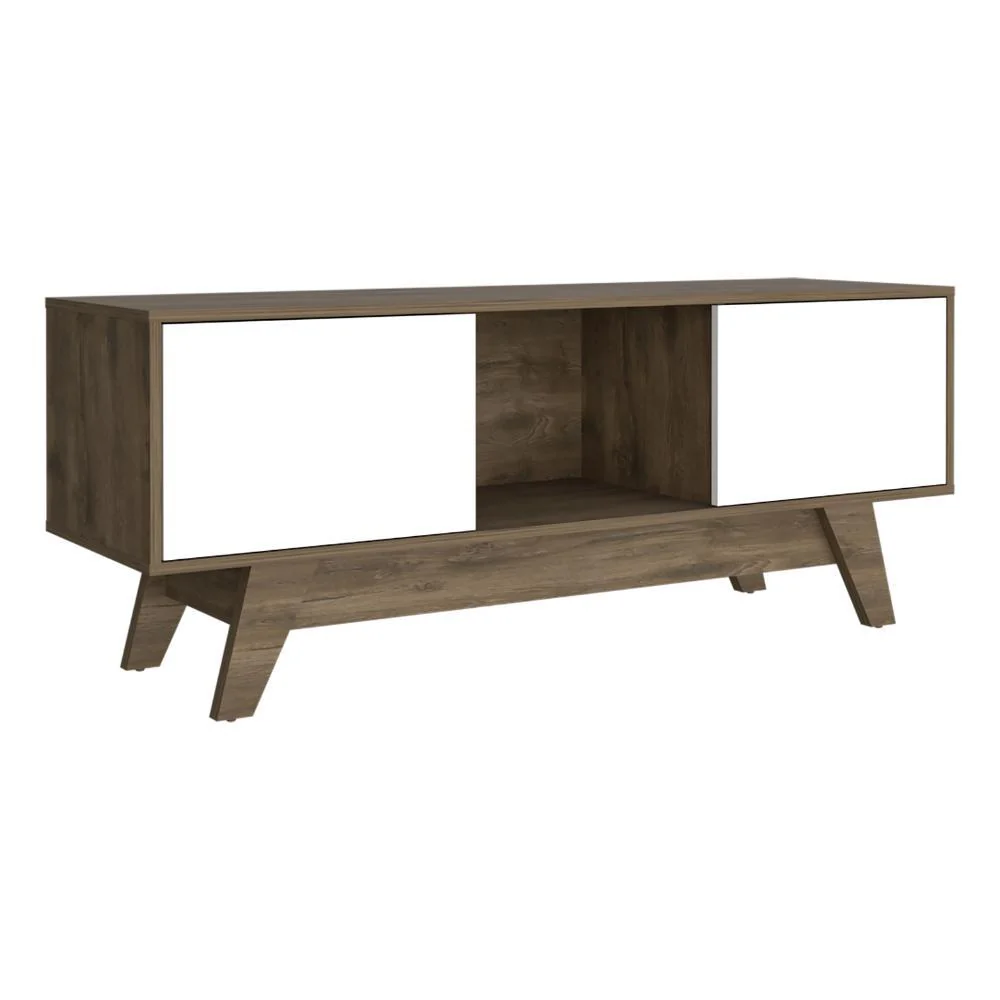 Mesa para Tv Rizzo, Nogal y Blanco, con Espacio Para Televisor 55" - Image 5