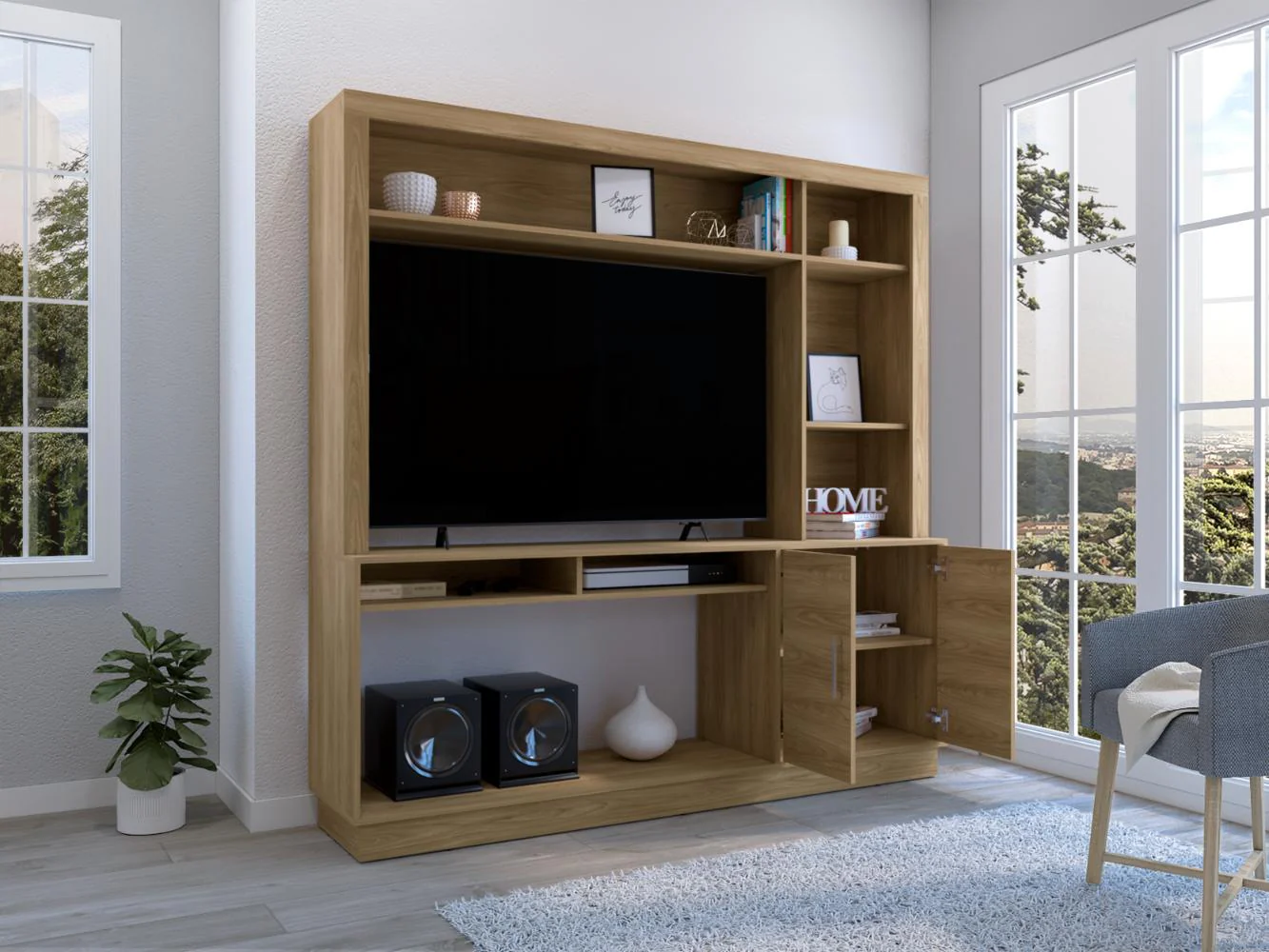 Mesa para Tv Romeo, Fresno Europeo, con Espacio Para Televisor para 55 Pulgadas - Image 3