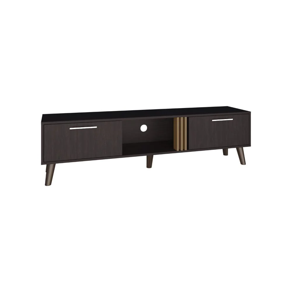 Mesa para TV Vulanno, Wengue y Fresno Europeo, con una puerta abatible 70" ZF - Image 5