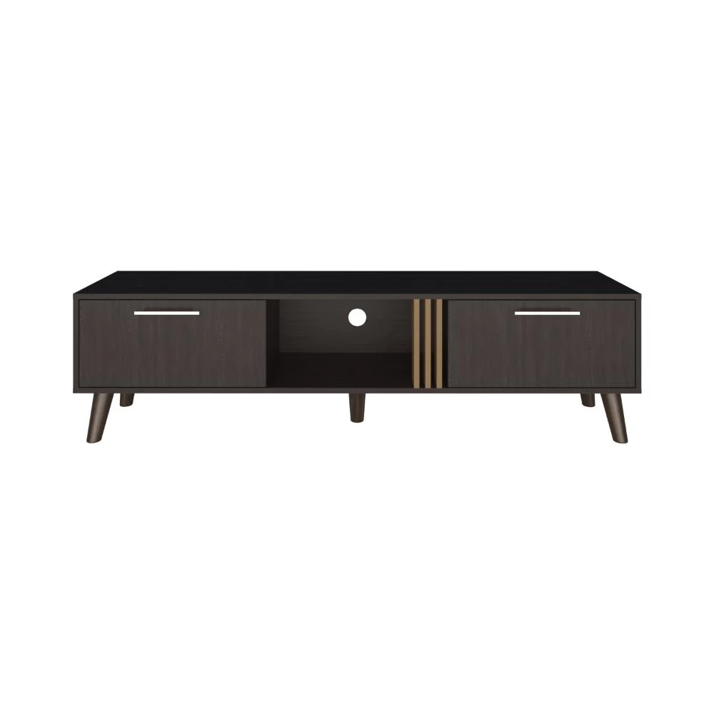 Mesa para TV Vulanno, Wengue y Fresno Europeo, con una puerta abatible 70" ZF - Image 6
