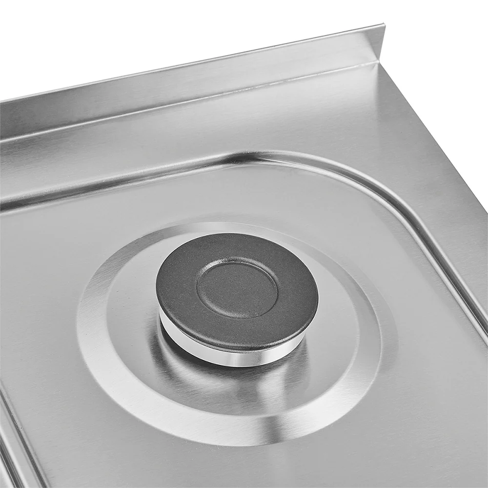 Mesón de cocina inoxidable 1.50 metros pozuelo izquierdo a gas natural sin encendido eléctrico SP marca Haceb - Image 4