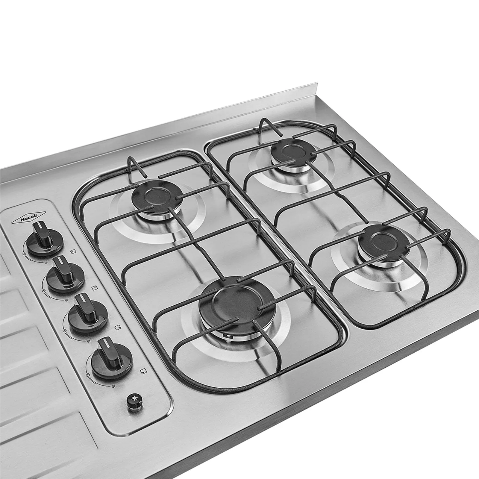 Mesón de cocina inoxidable 1.50 metros pozuelo izquierdo gas natural con encendido eléctrico marca Haceb - Image 4