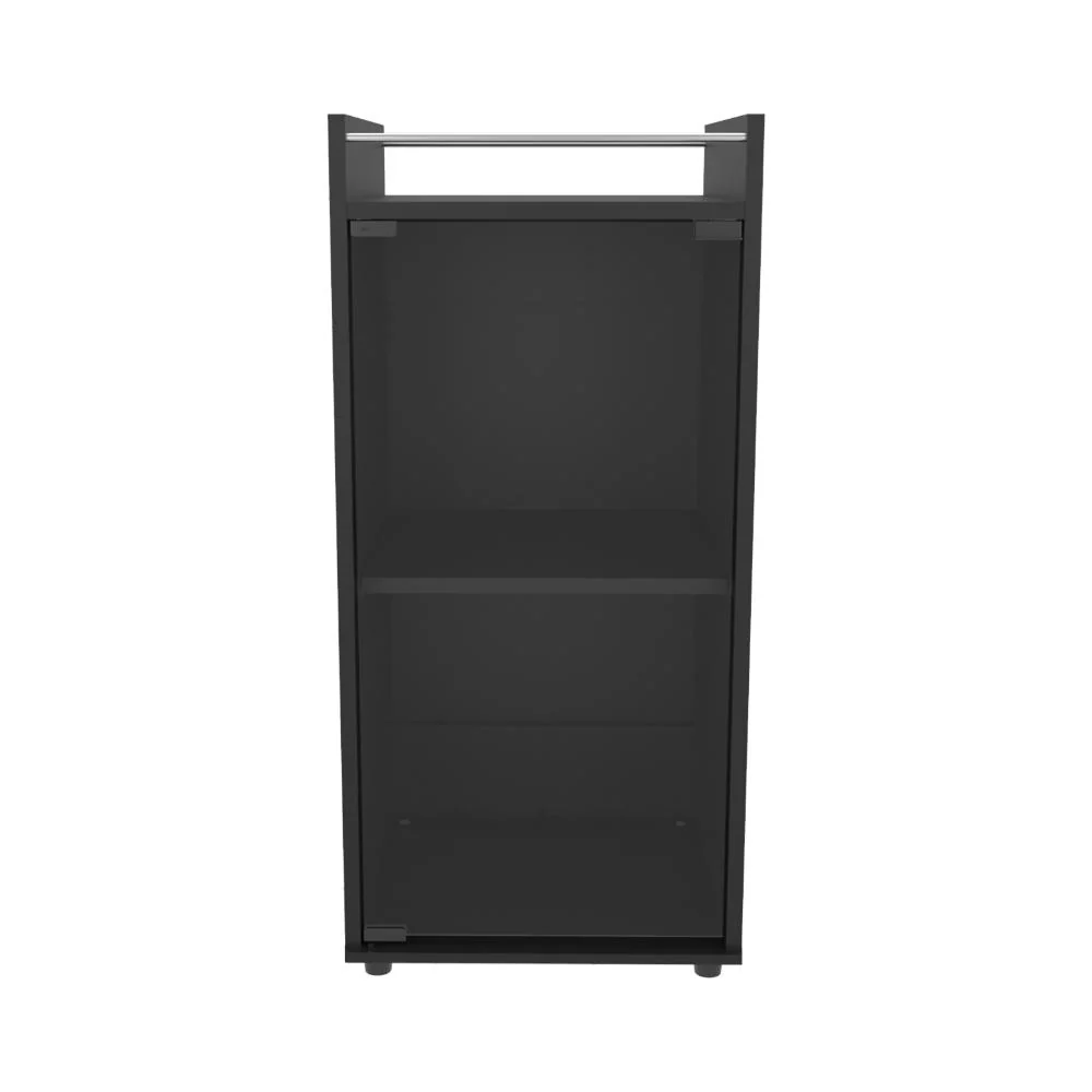 MiniBar Theba, Wengue, con espacio para botellas de vino y copas - Image 6
