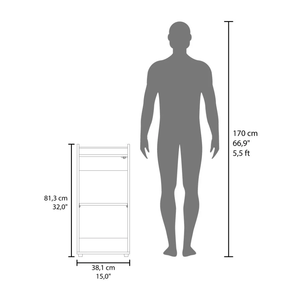 MiniBar Theba, Wengue, con espacio para botellas de vino y copas - Image 8