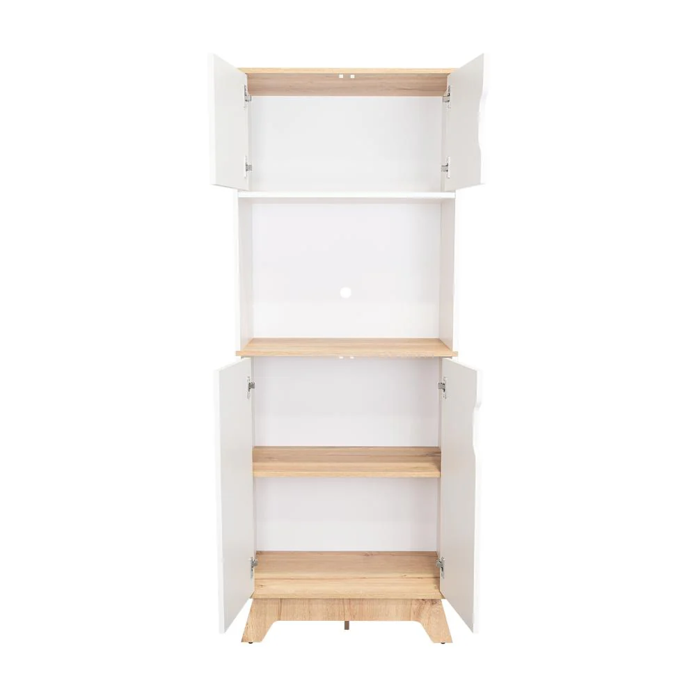 Modúlo Microondas Alto Austurial, Blanco y Café Claro, con cuatro puertas - Image 10