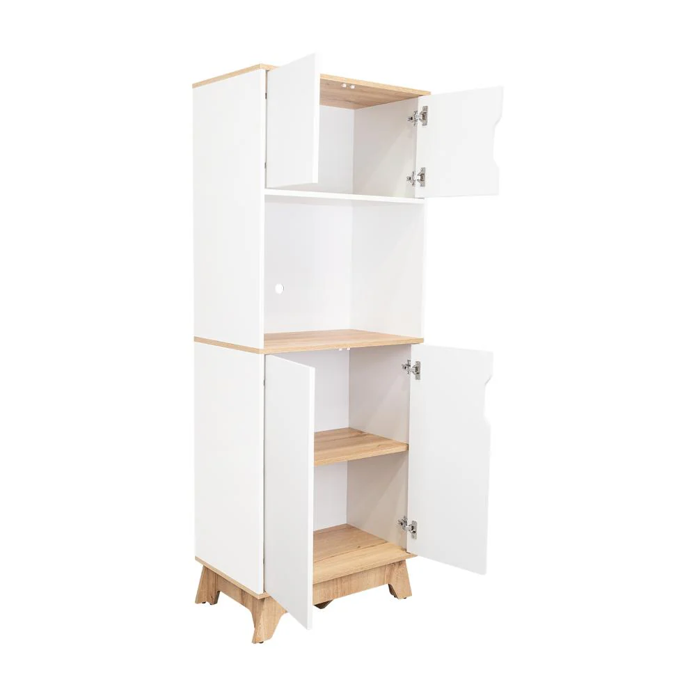 Modúlo Microondas Alto Austurial, Blanco y Café Claro, con cuatro puertas - Image 8
