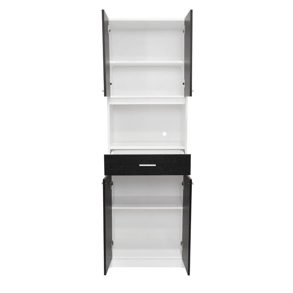 Módulo Microondas Ankara, Wengue y Blanco, con Un Cajón y Cuatro Puertas Abatibles - Image 10