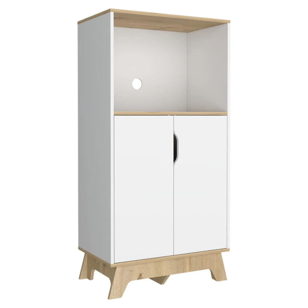 Modulo Microondas Coralyn, Blanco y Café Claro, con gran capacidad de almacenamiento - Image 5