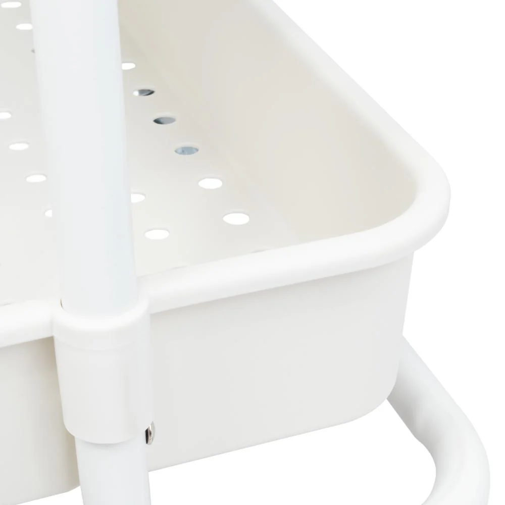 Mueble Auxiliar Multiusos Rolling, Blanco, con Tres niveles y Rodachines Para Su Fácil Desplazamiento - Image 14