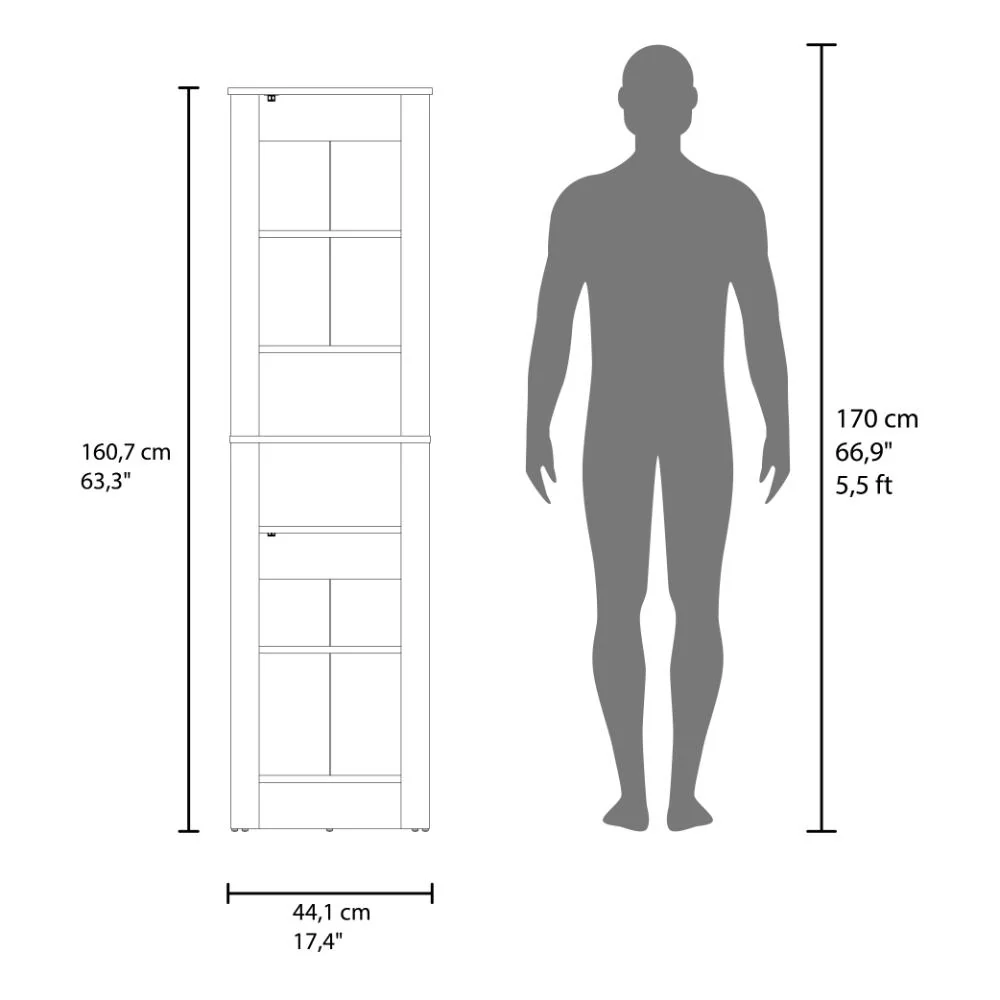 Mueble Auxiliar para Baño Vanes, Wengue, con espacio para objetos decorativos - Image 8