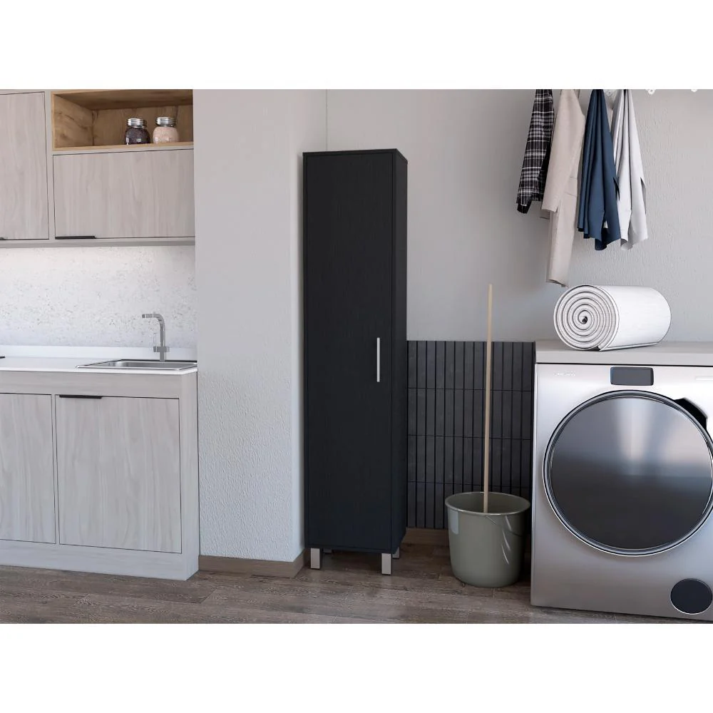 Mueble de Aseo Jalisco, Wengue, Gran Espacio Para Almacenar articulos de Aseo, con Colgadero de Escobas ZF - Image 3