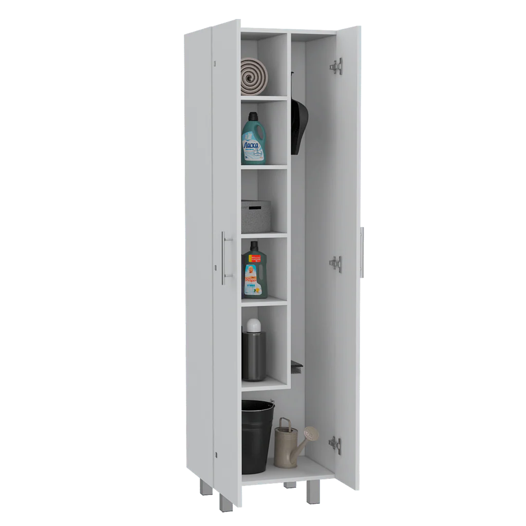 Mueble de Aseo Romana, Blanco Perla, con Cinco Entrepaños Organizadores ZF