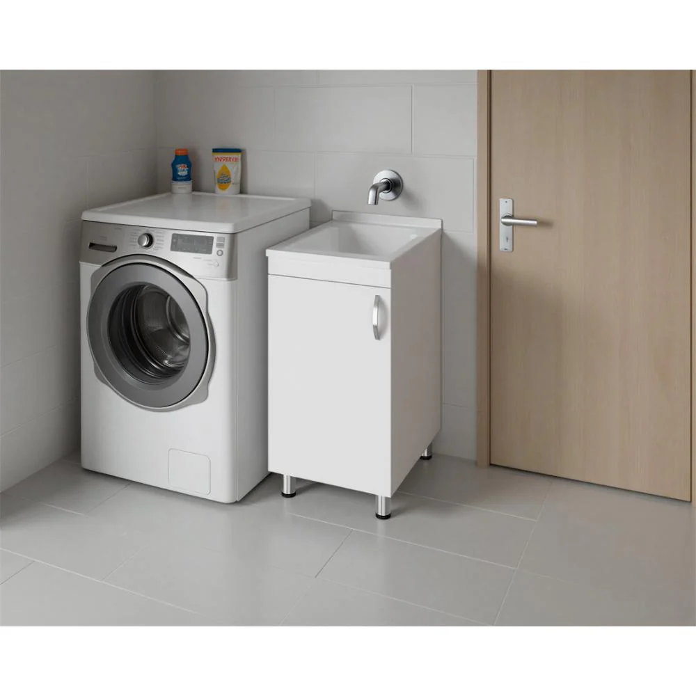 Mueble De Lavado Independiente Dawi, Kronos Blanco, Incluye lavadero no grifería ZF - Image 5