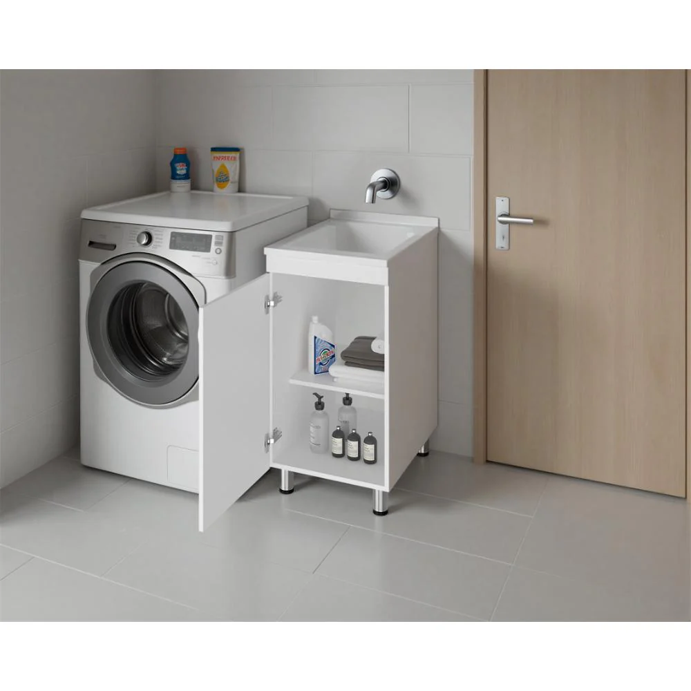 Mueble De Lavado Independiente Dawi, Kronos Blanco, Incluye lavadero no grifería ZF - Image 6
