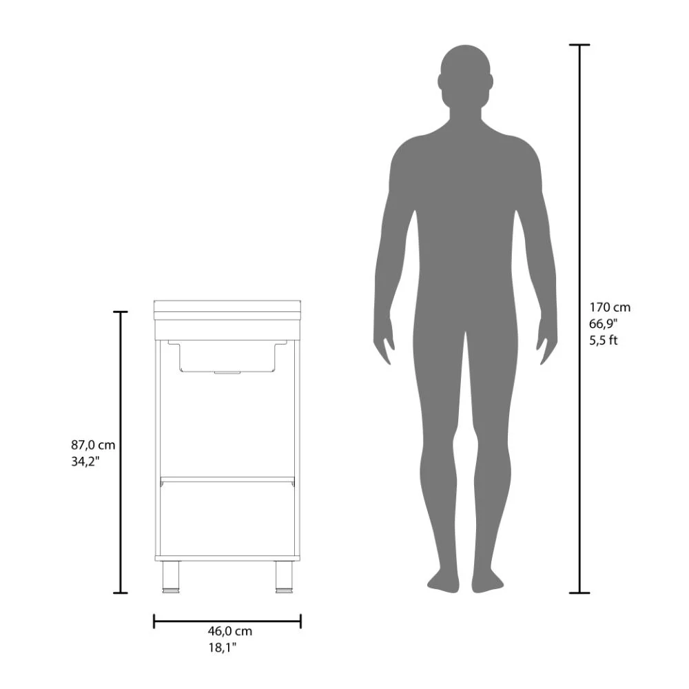 Mueble De Lavado Independiente Dawi, Kronos Blanco, Incluye lavadero no grifería ZF - Image 7