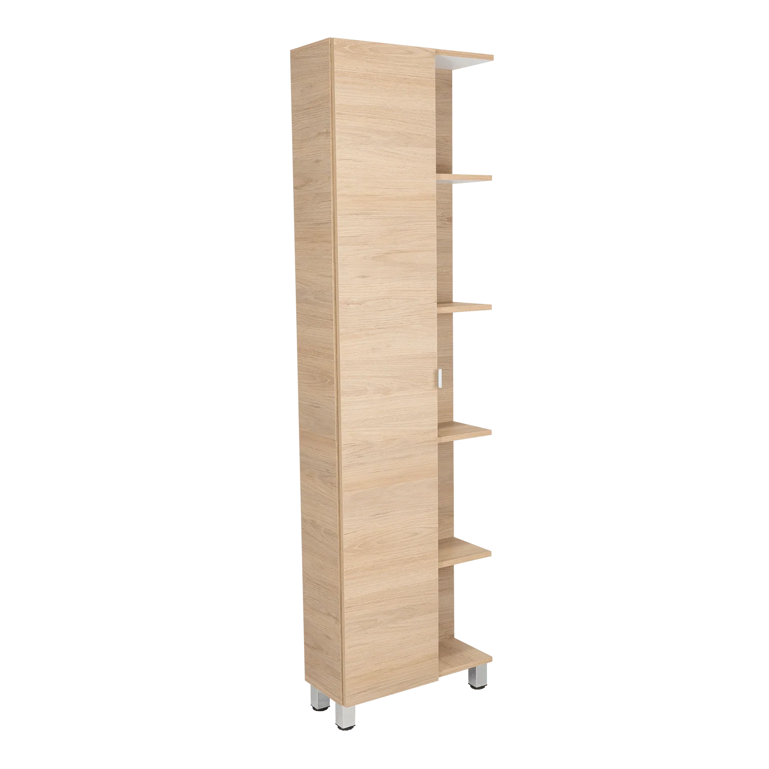 Mueble Esquinero Aqua, Beige y Blanco, con Variedad de Entrepaños - Image 7