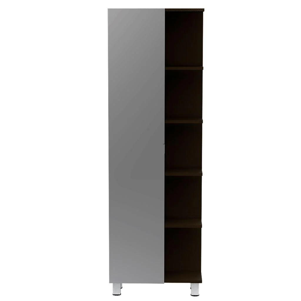 Mueble Esquinero Zendaya, Wengue, con Espejo y Variedad de Entrepaños ZF - Image 6
