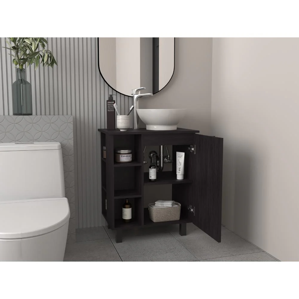 Mueble Para Lavamanos Alegra, Wengue, Incluye Lavamanos Vessel Sabina ZF - Image 4