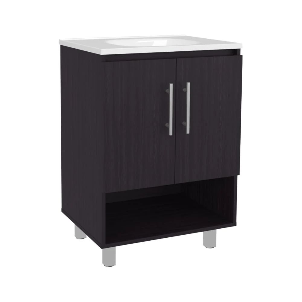 Mueble para Lavamanos Aqua, Wengue, Incluye Lavamanos Praia 60x45 ZF - Image 5