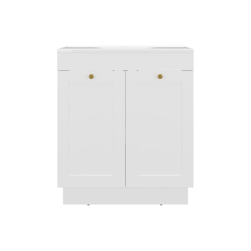 Mueble Para Lavamanos Baluarte, Blanco Duqueza, Incluye lavamanos Praia 30 ZF - Image 7