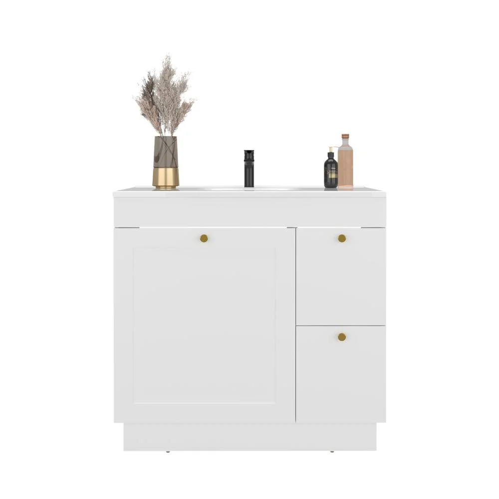 Mueble Para Lavamanos Baluarte, Blanco Duqueza, Incluye lavamanos Praia 36 ZF