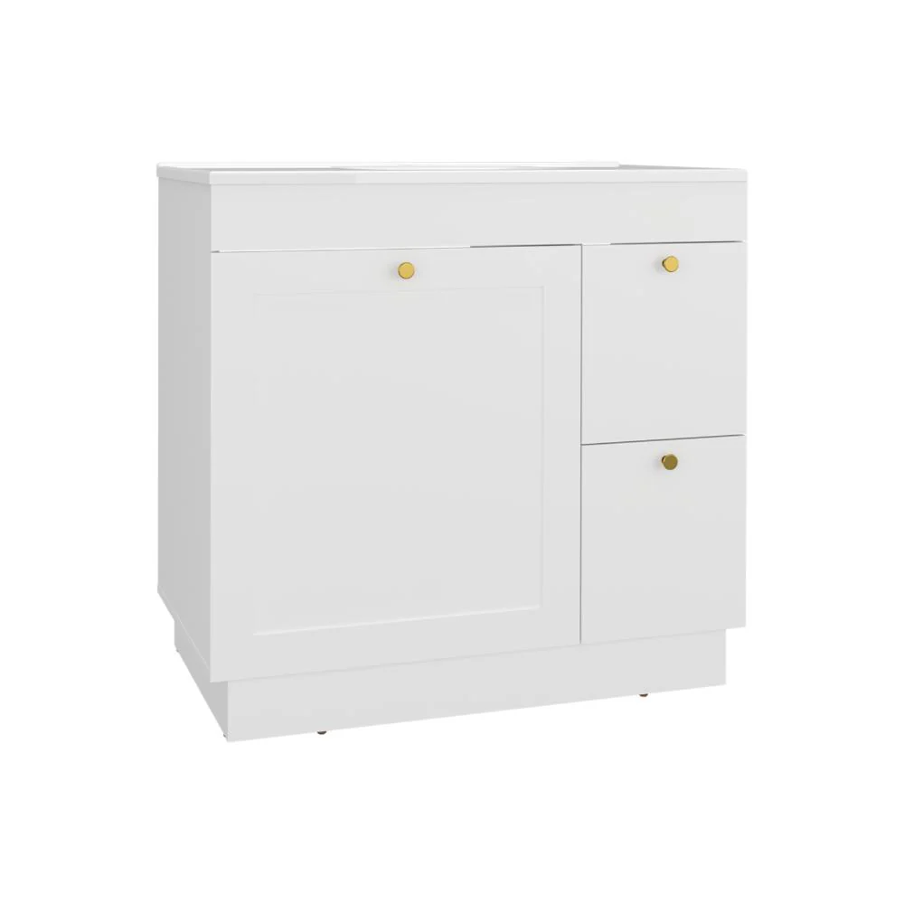 Mueble Para Lavamanos Baluarte, Blanco Duqueza, Incluye lavamanos Praia 36 ZF - Image 6
