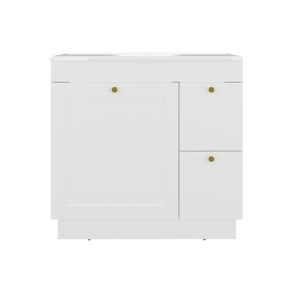 Mueble Para Lavamanos Baluarte, Blanco Duqueza, Incluye lavamanos Praia 36 ZF - Image 7