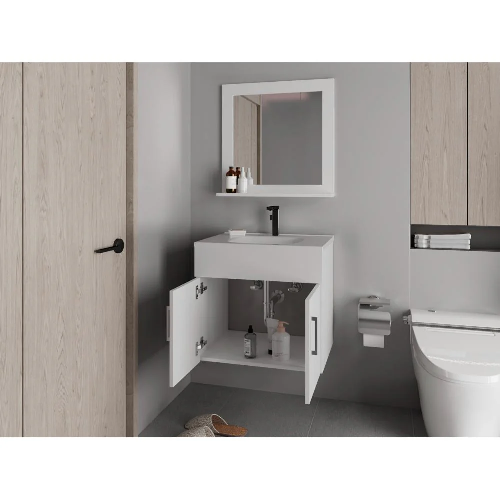 Mueble Para Lavamanos Blake, Blanco Duqueza, Incluye Lavamanos Praia 60 y Espejo ZF - Image 4