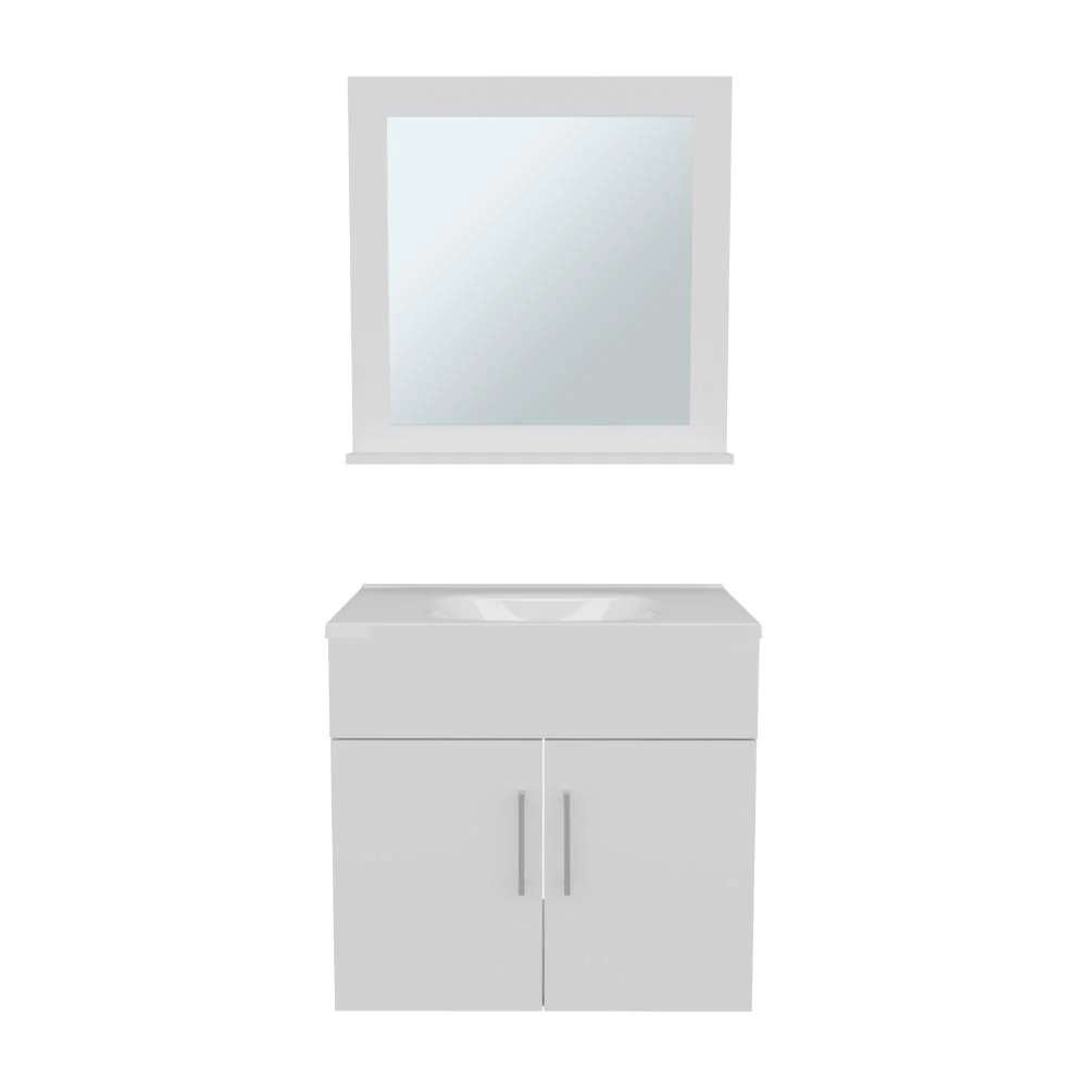 Mueble Para Lavamanos Blake, Blanco Duqueza, Incluye Lavamanos Praia 60 y Espejo ZF - Image 5