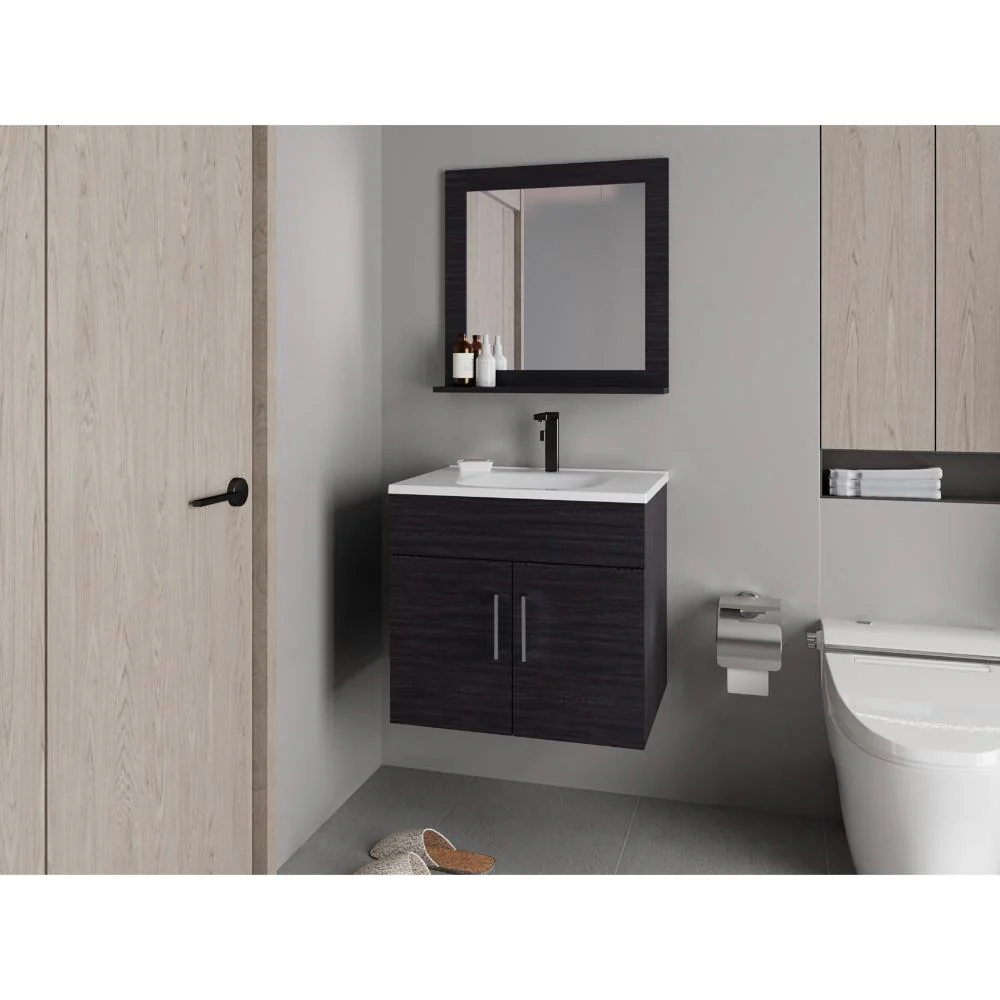 Mueble Para Lavamanos Blake, Wengue, Incluye Lavamanos Praia 60 y Espejo ZF - Image 3
