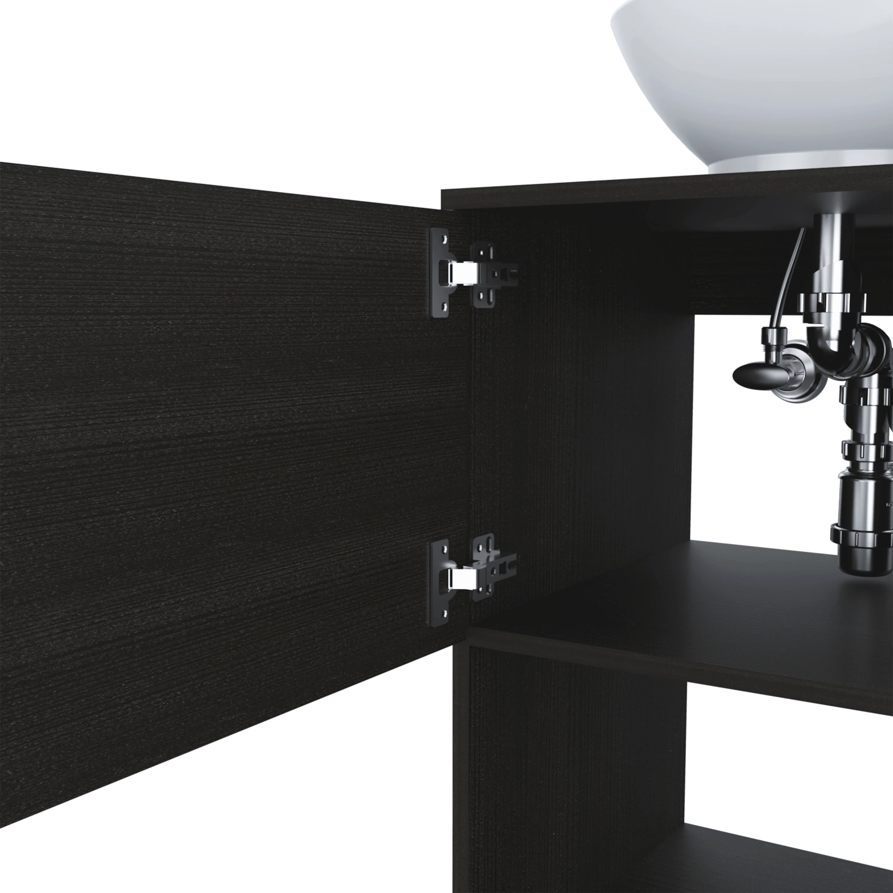 Mueble para Lavamanos Gorby,Wengue, con Puerta Abatible e Incluye Lavamanos ZF - Image 8