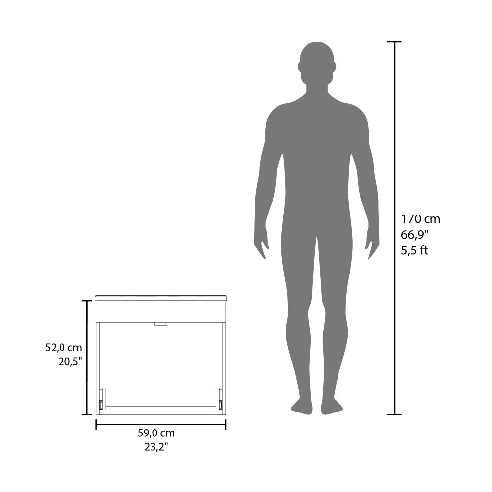 Mueble Para Lavamanos Hatta, Wengue, Incluye Lavamanos Praia 60 ZF - Image 7
