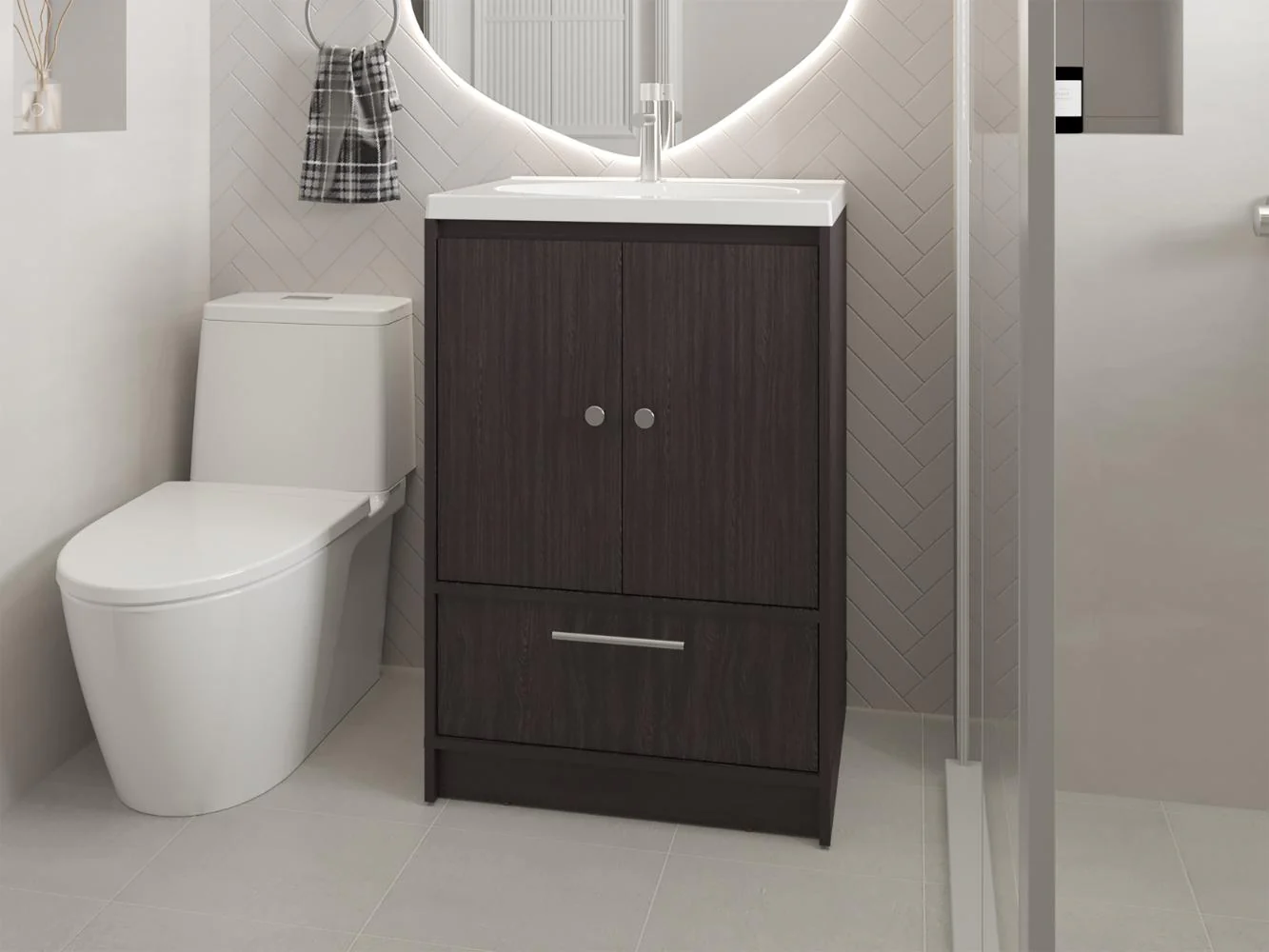 Mueble Para Lavamanos Madison, Wengue, Incluye Lavamanos Praia 60 ZF - Image 3