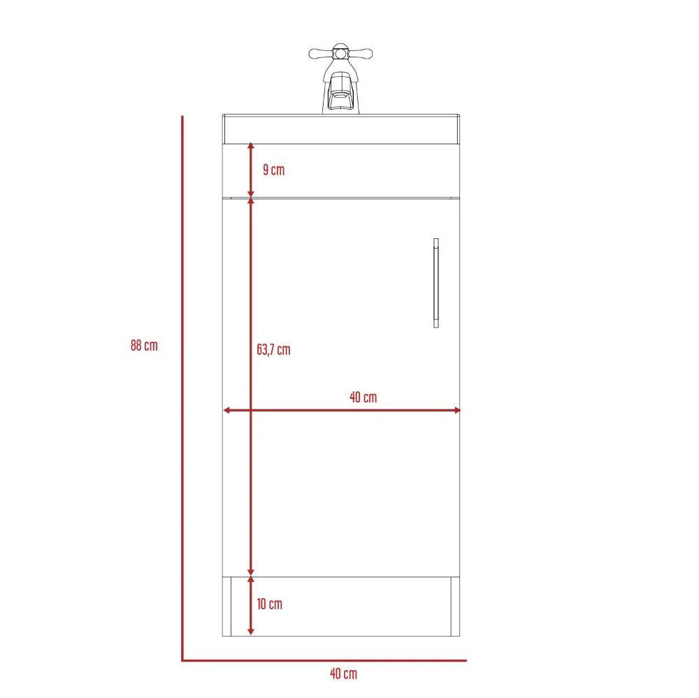 Mueble para Lavamanos Oporto, Wengue, Incluye Grifería - Image 8