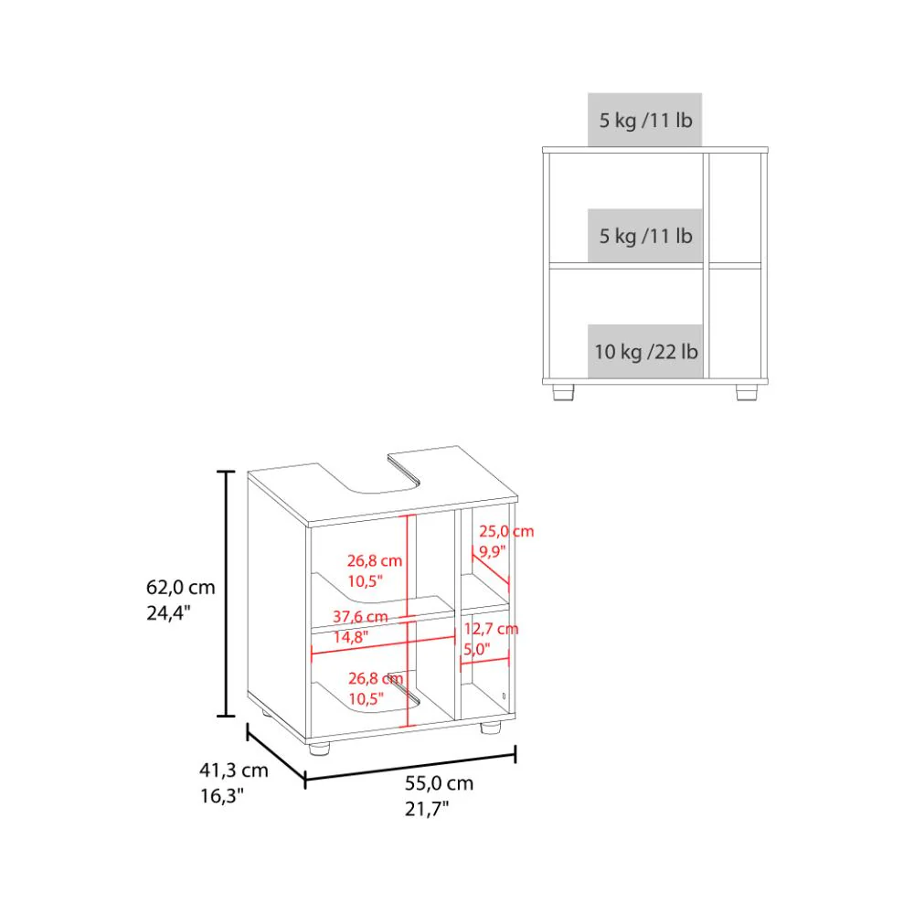 Mueble Para Lavamanos Pascuale, Blanco Duqueza, No incluye Lavamanos - Image 9