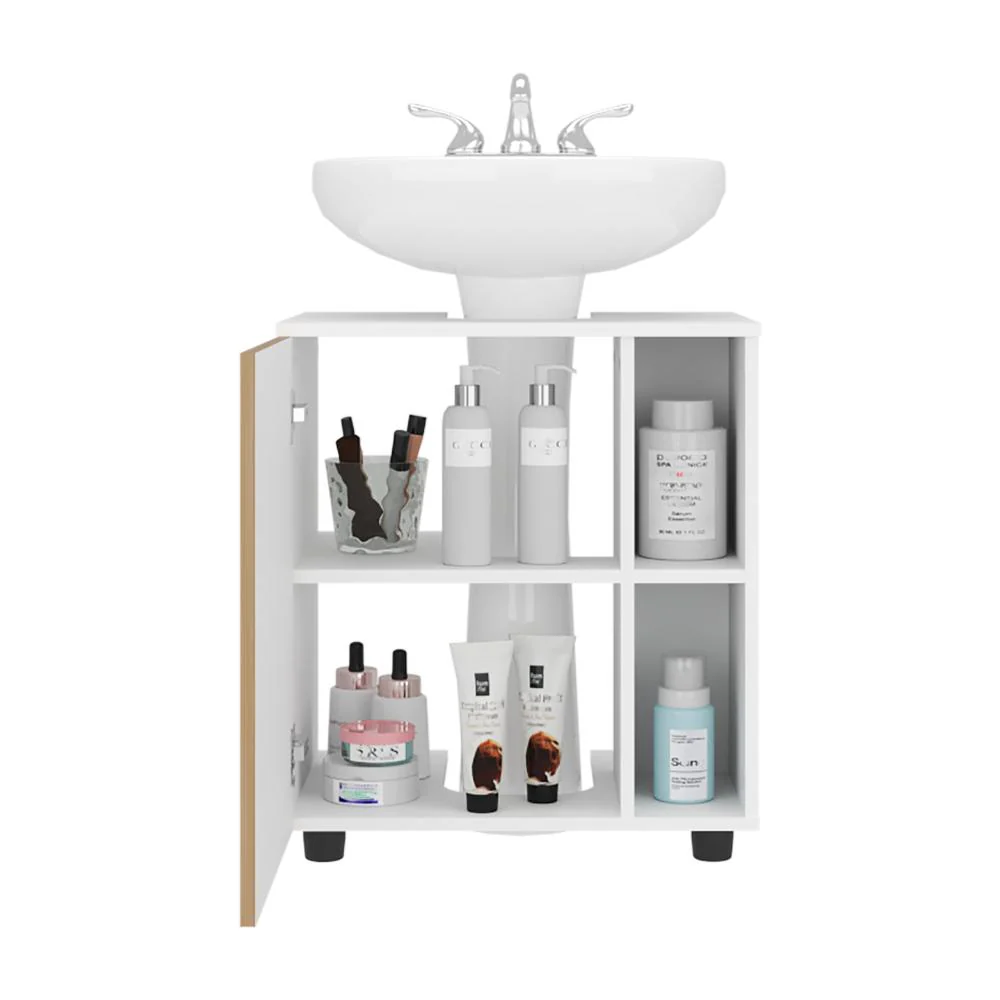 Mueble Para Lavamanos Pascuale, Blanco Duqueza y Fresno Europeo, No incluye Lavamanos - Image 3