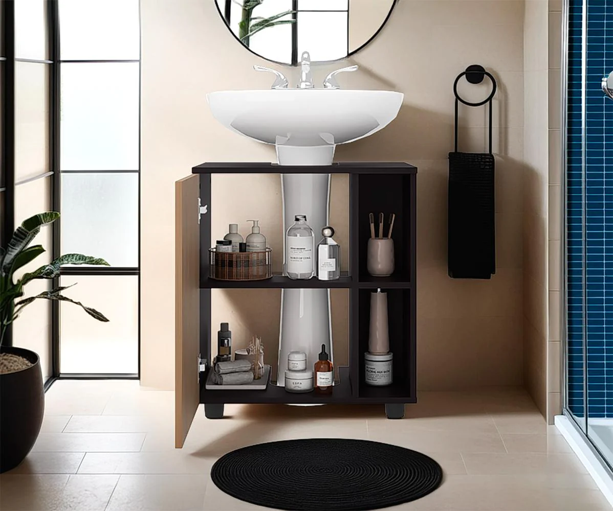 Mueble Para Lavamanos Pascuale, Wengue y Fresno Europeo, No incluye Lavamanos ZF - Image 5