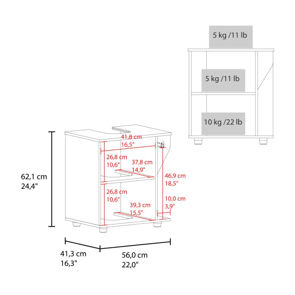 Mueble Para Lavamanos Pili, Blanco Duqueza, No incluye Lavamanos - Image 9