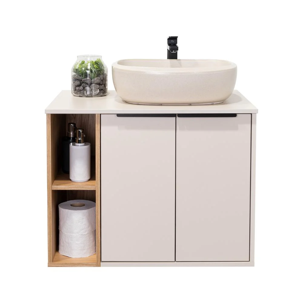 Mueble Para Lavamanos Suns, Capri y Fresno Europeo, Incluye Lavamanos Corona en Porcelana Sanitaria - Image 3