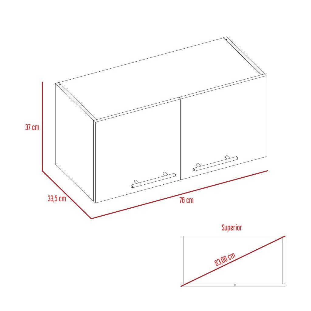 Mueble Sobre Campana Delfi, Blanco, con Dos Puertas Batientes - Image 7