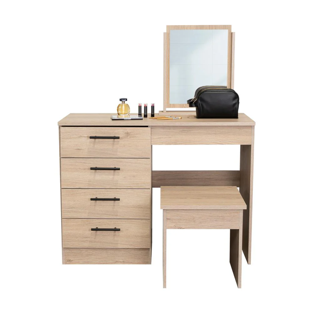 Mueble Tocador Wesley, Cartagena y Blanco, Espacio Para Ubicar Maquillaje - Image 3