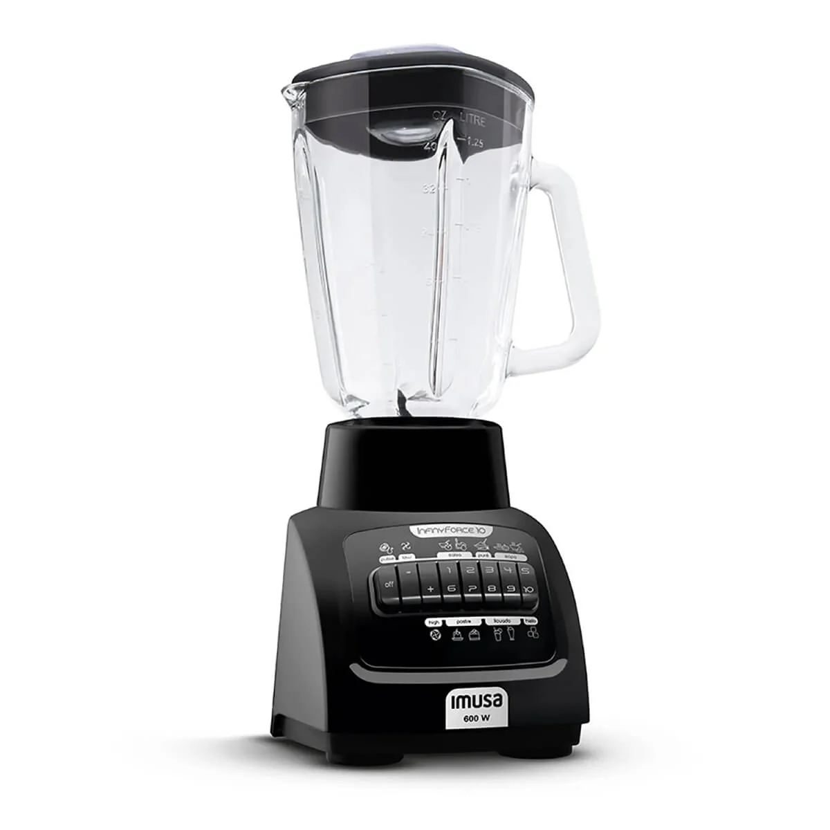 Licuadora infiny force 1.25 litros negra marca imusa - Image 2