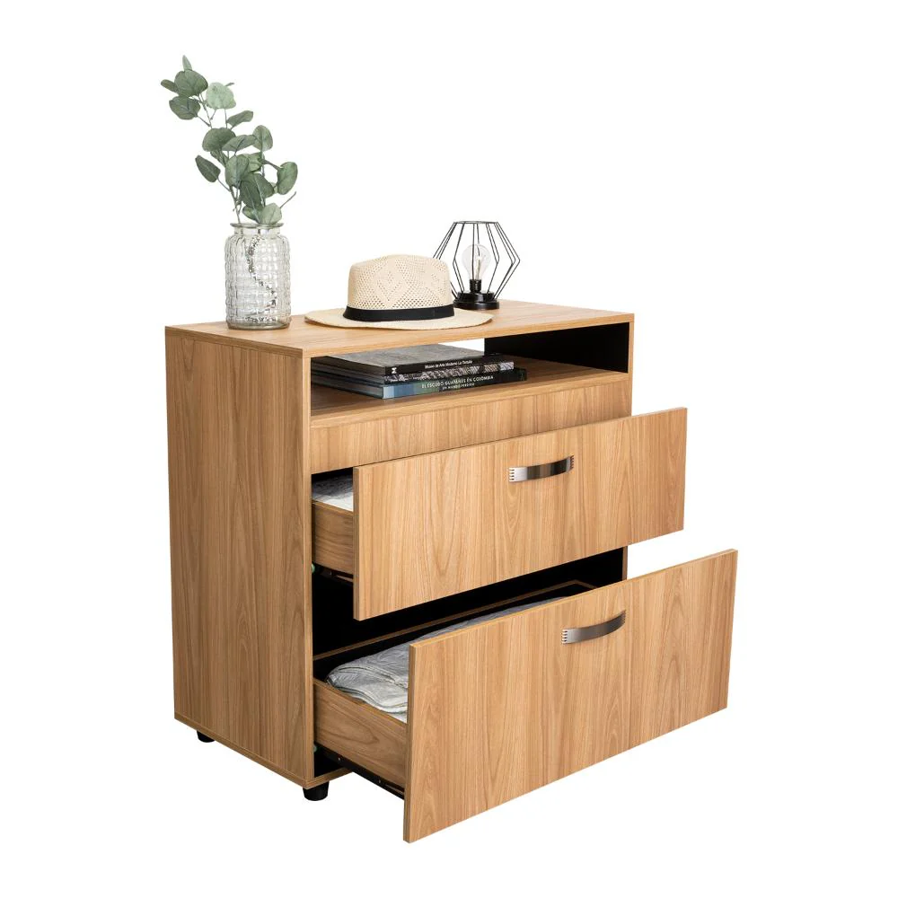Organizador Barin, Fresno Europeo y Wengue, con compatimentos para objetos decorativos - Image 2
