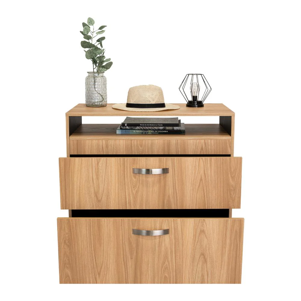 Organizador Barin, Fresno Europeo y Wengue, con compatimentos para objetos decorativos - Image 4
